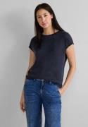 NU 20% KORTING: STREET ONE Shirttop gemaakt van glinsterende viscose e...