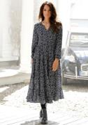 Lascana Maxi-jurk met bloemenprint en volants, losse comfortabele look