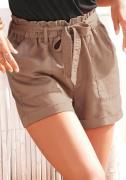 Buffalo Short in paperbag stijl, elastische tailleband, korte broek (M...