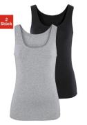 Vivance Tanktop gemaakt van elastische katoenen stof, strandtop (Set v...