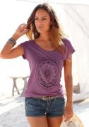 NU 20% KORTING: Lascana Strandshirt met print en glanzend effect, etni...