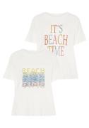 NU 20% KORTING: Beachtime T-shirt met twee verschillende prints (set, ...