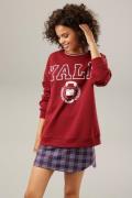 NU 25% KORTING: Aniston CASUAL Sweatshirt met "yale" print op de voork...