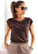 Venice Beach Shirt met korte mouwen t-shirt van katoen met glanzende l...