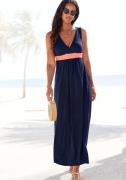 NU 20% KORTING: Lascana Maxi-jurk met gekleurde inzet en v-hals, zomer...