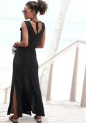 Buffalo Maxi-jurk met sierbandjes en split, zomerjurk, strandjurk