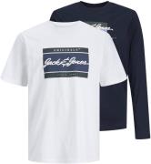 Jack & Jones Junior T-shirt JORWAYNE BRANDING TEE MIX 2PK MP JNR (set,...