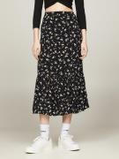 TOMMY JEANS Rok in a-lijn TJW FLORAL RUFFLE MIDI SKIRT EXT