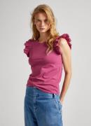 NU 20% KORTING: Pepe Jeans T-shirt Lindsay met ruches