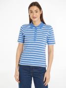 Tommy Hilfiger Poloshirt 1985 REG PIQUE STRIPE POLO SS met discreet ge...