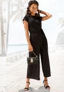 NU 20% KORTING: Lascana Jumpsuit in culotte-stijl met knoopdetail in d...