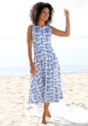 Beachtime Midi-jurk met bloemenprint, midi jurk van jersey stof, stran...