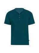 Trigema T-shirt TRIGEMA T-shirt met knooplijst DELUXE katoen (1-delig)