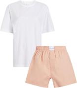 NU 20% KORTING: Calvin Klein Pyjama S/S SHORT SET met logoborduursel o...