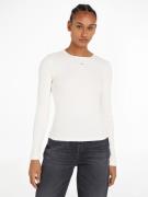 NU 20% KORTING: TOMMY JEANS Shirt met lange mouwen Slim Essential Rib ...