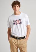 NU 20% KORTING: Pepe Jeans T-shirt CLAG met grote logoprint