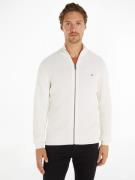 NU 20% KORTING: Tommy Hilfiger Cardigan REFINED STRUCTURE ZIP THRU