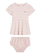 NU 20% KORTING: Tommy Hilfiger Mini-jurk BABY STRIPED RIB DRESS S/S (2...