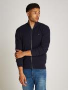 NU 20% KORTING: Tommy Hilfiger Cardigan REFINED STRUCTURE ZIP THRU