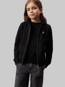 NU 20% KORTING: Calvin Klein Sweatvest MINI HERO FLOCK ZIP-THROUGH