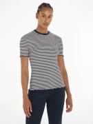 Tommy Hilfiger T-shirt SLIM CTN MODAL RIB STP C-NK SS