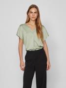 NU 20% KORTING: Vila Shirt met V-hals VIELLETTE V-NECK S/S SATIN TOP -...