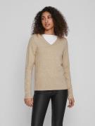 Vila Trui met V-hals VIRIL V-NECK L/S KNIT TOP - NOOS