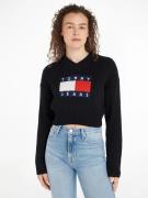 TOMMY JEANS Gebreide trui TJW VNCK CENTER FLAG SWEATER EXT