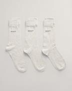 Gant Basic sokken MERCERIZED COTTON SOCKS 3-PACK (3 paar)