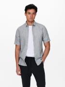 ONLY & SONS Overhemd met korte mouwen ONSCAIDEN SS SOLID LINEN SHIRT N...