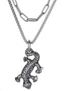 Firetti Ketting met hanger Sieraad Geschenk, Gekko met zirkoon (synthe...