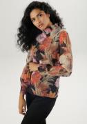 Aniston SELECTED Chiffon blouse met een romantische bloemenprint - nie...