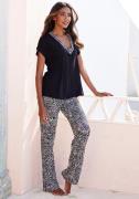 NU 20% KORTING: Lascana Pyjama met gedessineerde details (set, 2-delig...