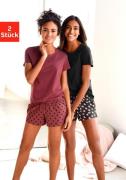 Vivance Dreams Shortama met sterrenprint (4-delig, Set van 2)