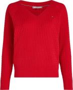 NU 20% KORTING: Tommy Hilfiger Gebreide trui CO CABLE V-NK SWEATER