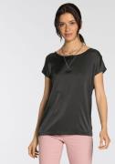 NU 20% KORTING: Laura Scott Shirtblouse van satijn en jersey