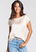 Laura Scott Shirtblouse van satijn en jersey