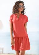 NU 20% KORTING: s.Oliver RED LABEL Beachwear Blousejurk met volants op...