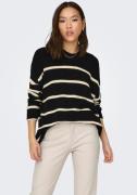 Only Trui met ronde hals ONLPERNILLE LS STRIPE O-NECK KNT NOOS