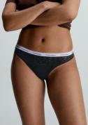 NU 20% KORTING: Calvin Klein T-string HIGH LEG THONG met ck-logo op de...