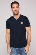 NU 20% KORTING: CAMP DAVID Shirt met V-hals met logo-print op borsthoo...