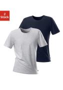 H.I.S T-shirt met ronde hals perfect als ondershirt (Set van 2)