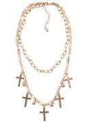 NU 20% KORTING: Firetti Collier Halsketting schakelketting kruis 2-rei...