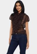 NU 20% KORTING: Saint Tropez Rucheblouse LiljaSZ Crinkle SS Shirt