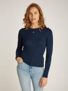 NU 20% KORTING: TOMMY JEANS Shirt met lange mouwen Slim Essential Rib ...