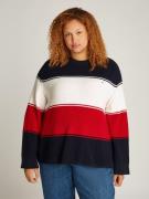 Tommy Hilfiger Curve Trui met ronde hals CRV CO CARDI STITCH C-NK SWT