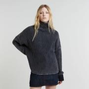 NU 20% KORTING: G-Star RAW Gebreide trui Loose Overdyed Turtle Knit wm...