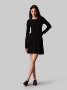 NU 20% KORTING: Calvin Klein Sweatjurk CK INTARSIA SWEATER DRESS