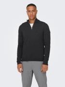 NU 20% KORTING: ONLY & SONS Gebreide trui ONSALEX REG 12 HALF ZIP KNIT