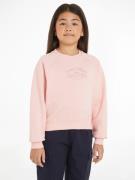 NU 20% KORTING: Tommy Hilfiger Sweatshirt EMB FLOWER FLEECE CREWNECK K...